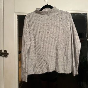Old Navy Mock Neck Sweater- Gray Speckled